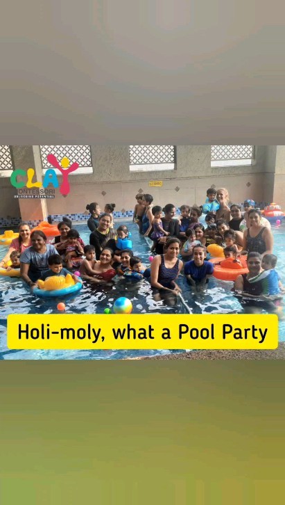 💦🎨 Splashing, laughing, and creating memories together – that's what our Clay Montessori swimming pool party was all about! With Holi just around the corner, we wanted to kick off the festivities in style and what better way to do it than with a pool party! Our preschoolers, along with their moms, had a blast playing in the water, splashing around, and bonding with each other. The joy on their faces was priceless! It was heartwarming to see parents and children alike, connecting with each other and creating lasting memories.

We believe that moments like these are what childhood memories are made of. It was an incredible day of fun, laughter, and most importantly, making memories that will last a lifetime. As we gear up for Holi, we can't wait to see what other fun and colorful activities we have in store for our Clay Montessori family. Stay tuned for more updates!

#claymontessori #swimmingpool #poolparty #toddlerswimming #toddlers #toddlersofinstagram #toddlerlife #preschools #fieldtrip #holi #mumbai #mumbaimoms #mumbaimomblogger #mumbaimominfluencer #kidswimming #montessori #earlychildhoodeducation #earlylearning #earlyyearseducation #indianmomblogger #indiantoddler #indianmominfluencer