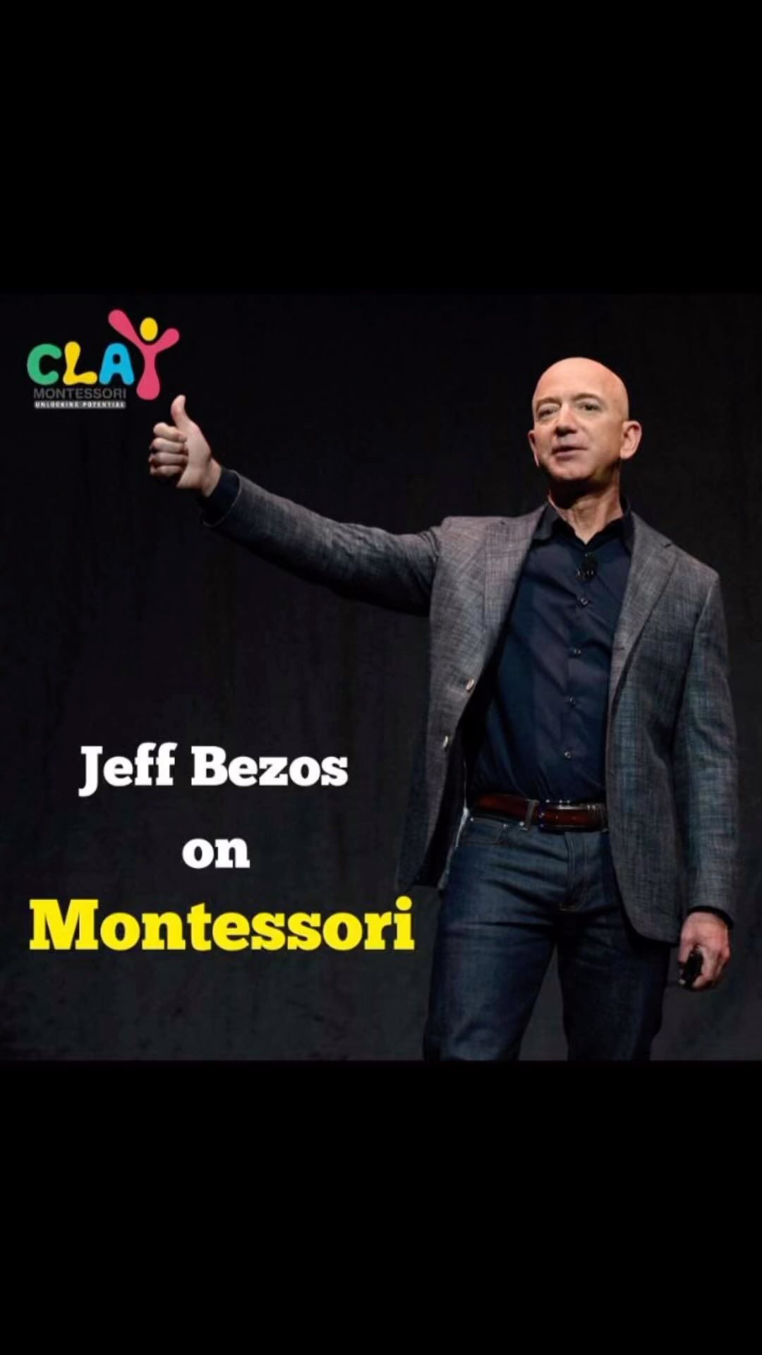Jeff Bezos knows it, and so do we at Clay Montessori. Embrace the transformative power of Montessori education for your little ones – where curiosity meets learning, setting the stage for a lifetime of growth. 🌱 Unlocking limitless potential starts with a foundation of exploration and discovery! #claymontessori #earlylearners #futureleaders #montessori #montessorieducation #childledlearning #mariamontessori #mumbai #matunga #sion #wadala #dadar #parel #preschool #mumbaimom #toddlers