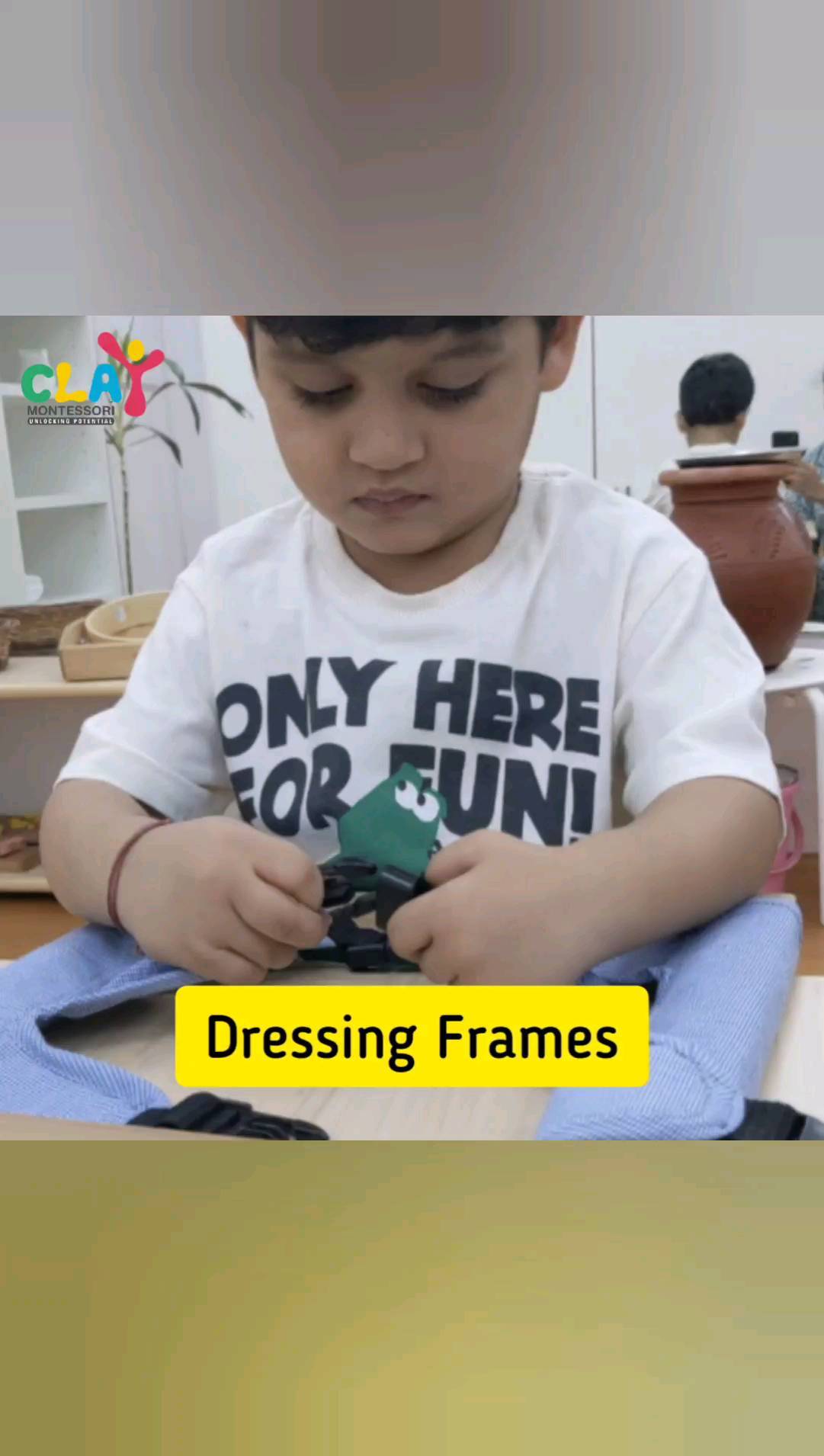 The purpose of the dressing frames is to build concentration, coordination and control of movement, all the while encouraging children to become more independent as they learn to care for themselves.

#prewritingskills #montessori #practicallifeskills #Matunga #Dadar #mumbai #instagood #toddlers #toddlersofinstagram #toddlerslife #earlychildhoodeducation #preschools #preschoolactivities #instareels #trendingreels #indianmomblogger #momsofinstagram #mumbaimomblogger #childdevelopment #parenthood #parel #parentingtips