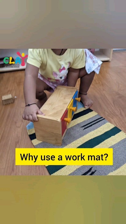 A Montessori work mat is a tool that is commonly used in Montessori classrooms to help children learn and practice various activities. The use of work mats is an essential aspect of the Montessori method as it serves several purposes, including:

Defining the workspace: A work mat provides a defined space for children to work on a particular activity. This helps to create boundaries and structure in the learning environment, which can be particularly helpful for younger children.

Developing spatial awareness: The use of work mats helps children develop a sense of spatial awareness as they learn to stay within the confines of the mat while completing their activities.

Promoting organization: Work mats also help to promote organization in the classroom by providing a designated space for materials and activities. This can be particularly helpful in multi-age classrooms where children are working on different activities simultaneously.

Encouraging independence: The use of work mats encourages children to work independently and take responsibility for their own learning. By having a designated space for their activities, children are better able to manage their materials and progress at their own pace.

Overall, the use of work mats is a practical and effective way to support the Montessori philosophy of creating a prepared learning environment that promotes independence, organization, and spatial awareness

#claymontessori #montessoriworkmat #montessori #montessorichild #montessoritoddler #earlchildhoodeducation #mumbai #Matunga #sion #Wadala #sewree #Dadar #Parel #mumbaimomblogger #mumbaimominfluencer #mominfluencer #momblogger
