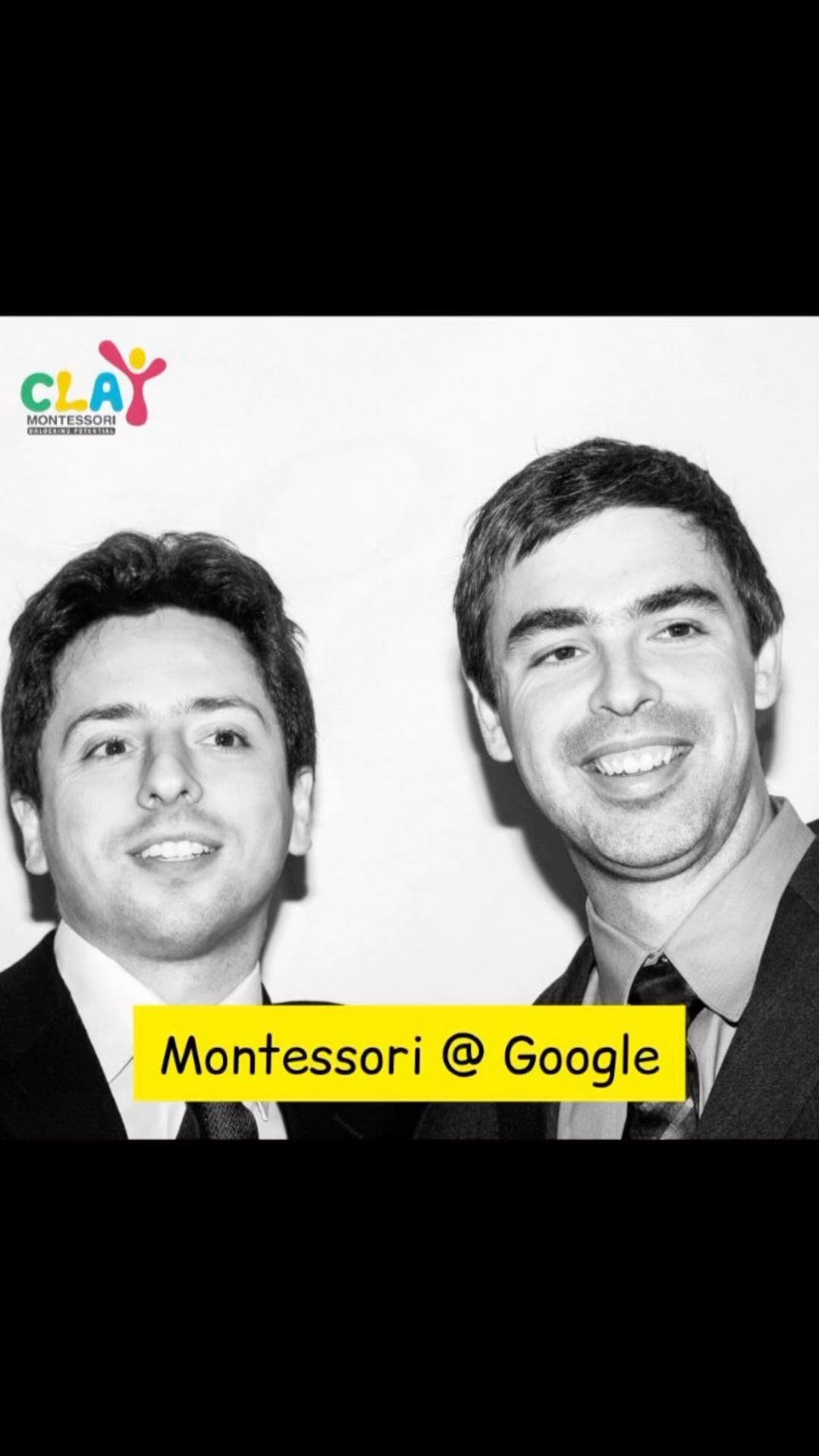 🌱 Google’s founders credit their success to their Montessorian roots. In a captivating talk, they shared how they embraced the Montessori culture at work, paving the way for groundbreaking achievements. Montessori is more than just a teaching method!

🧠 Imagine your child immersed in an environment that encourages exploration, self-discovery, and problem-solving – qualities essential for success in an ever-evolving world.

At Clay Montessori, we’re passionate about nurturing young minds not just academically, but holistically. Our approach isn’t just about education; it’s a way of life that fosters curiosity, independence, and a love for learning.

Join us at Clay Montessori to embark on this incredible journey of holistic growth for your child. Let’s build a future where curiosity knows no bounds and learning becomes a joyous adventure! 🌟✨ #claymontessori #google #preschool #montessori #montessoripedagogy #montessorieducation #freedomatwork #toddlers #mumbai #matunga #sion #wadala #dadar #parel #momsofinstagram #dadsofinstagram #whymontessori