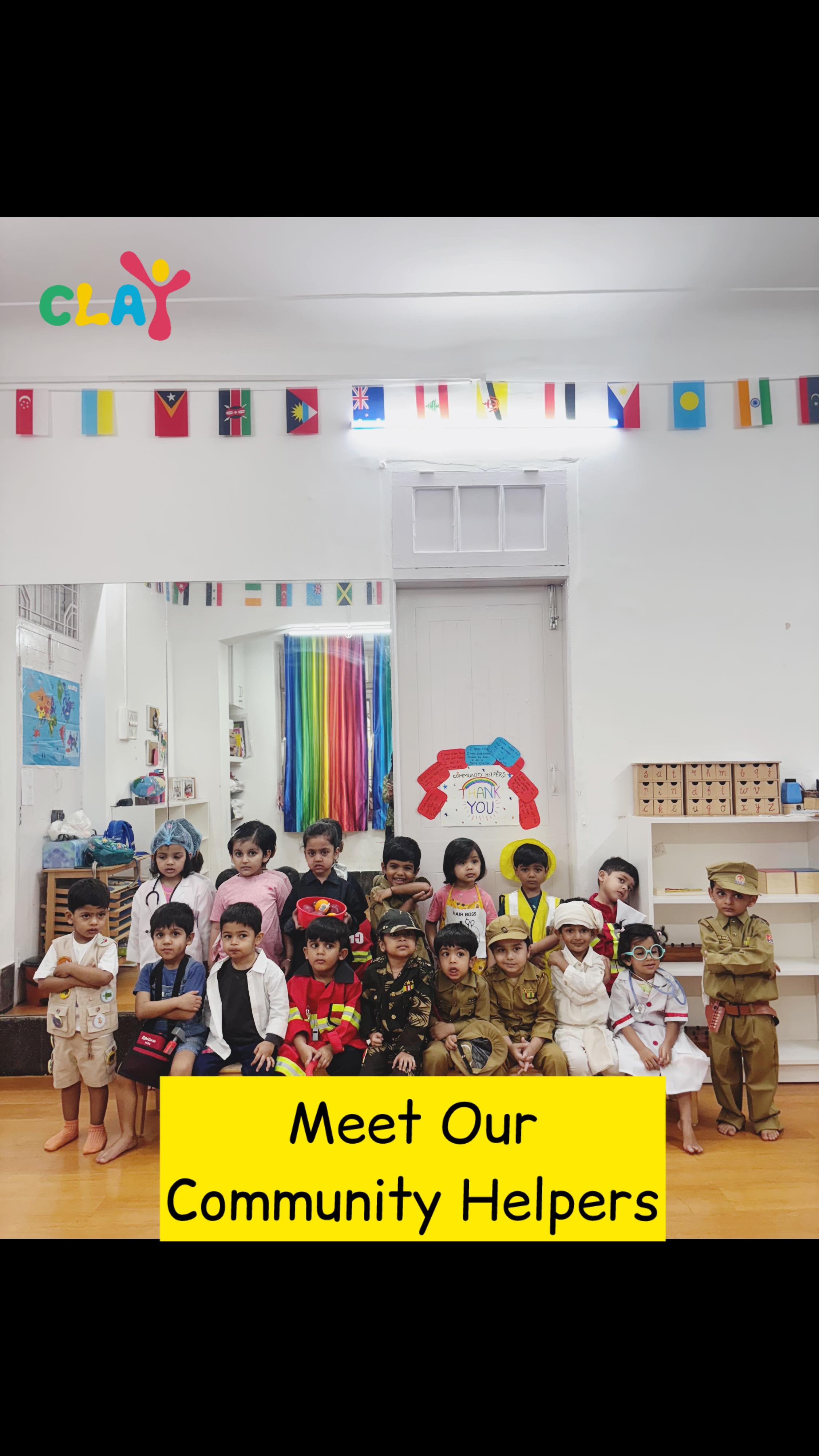 Celebrating Our Little Community Heroes! 🦸‍♂️🦷👩‍⚕️👮‍♂️

Our Community Helpers Month at Clay Montessori ended on the most heartwarming note — with a special Community Helpers Dress Up Day!

From doctors and nurses to firefighters, police officers, chefs, vendors, and builders — our little ones proudly stepped into the shoes of the real-life heroes who make our community stronger every day. ❤️

Through role play and hands-on experiences this month, our children didn’t just learn about community helpers — they experienced their importance, developed respect for every role, and understood how each helper contributes to society.

A big thank you to all our parents for your wonderful support and creativity in making this day so special! 🌟

#claymontessori #CommunityHelpers#DressUpDay #matunga #montessoripreschool [Matunga, Mumbai, dadar, wadala, Sion, sewri, Community helpers for preschool, community helpers activity, community helpers dress up day, Montessori preschool activities, Montessori learning through play, role play in Montessori, preschool dress up day ideas, community helpers theme for kindergarten, early childhood education India, preschool activities, Montessori school, hands-on learning for toddlers, kindergarten theme activities, experiential learning preschool, Clay Montessori]