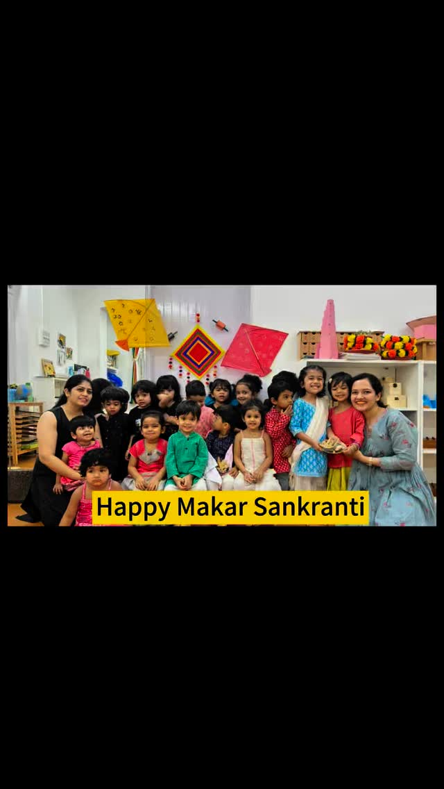 Happy Makar Sankranti! Happy Lohri!  #happypongal #claymontessori #montessoripreschool #makarsankranti #lohri #pongal #preschool #indianfestivals #mumbai #matunga #sion #dadar #wadala #parel #sewree #toddlerscelebrating [Makar Sankranti, Pongal, Lohri, Indian festivals]