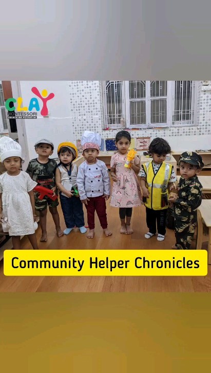Clay Montessori is thrilled to share our latest community helper series with you! Our young toddlers had a blast dressing up as their favorite community helpers such as doctors, army personnel, vegetable vendors, makeup artists, gardeners, nurses, chefs, fish vendors, teachers, construction workers, and more.

As they donned their costumes, the children took on the roles of these important individuals, learning about their duties and responsibilities in the community. The joy on their faces was palpable as they explored these various professions and engaged in imaginative play.

At Clay Montessori, we believe in the power of experiential learning, and this activity was no exception. Through this community helper series, our little ones gained a greater understanding and appreciation for the people who make our community a better place.

We've put together a video showcasing their adventures, and we hope you enjoy watching it as much as they enjoyed participating in it. Thank you to all the community helpers who make our world a safer, healthier, and more joyful place.

#claymontessori #communityhelpers #montessori #KidsLearning #LearningMadeFun #Preschools #SmartKids #IndependentKids #earlychildhoodeducation #FunLearningForKids #mumbai #Matunga #Wadala #Sion #Parel #Dadar #playgroup #nursery #kidsofmumbai #learningthroughplay #mumbaimoms #supermom #homeschool #kingscircle #juniorkg #seniorkg #indianmombloggers #mombloggersindia