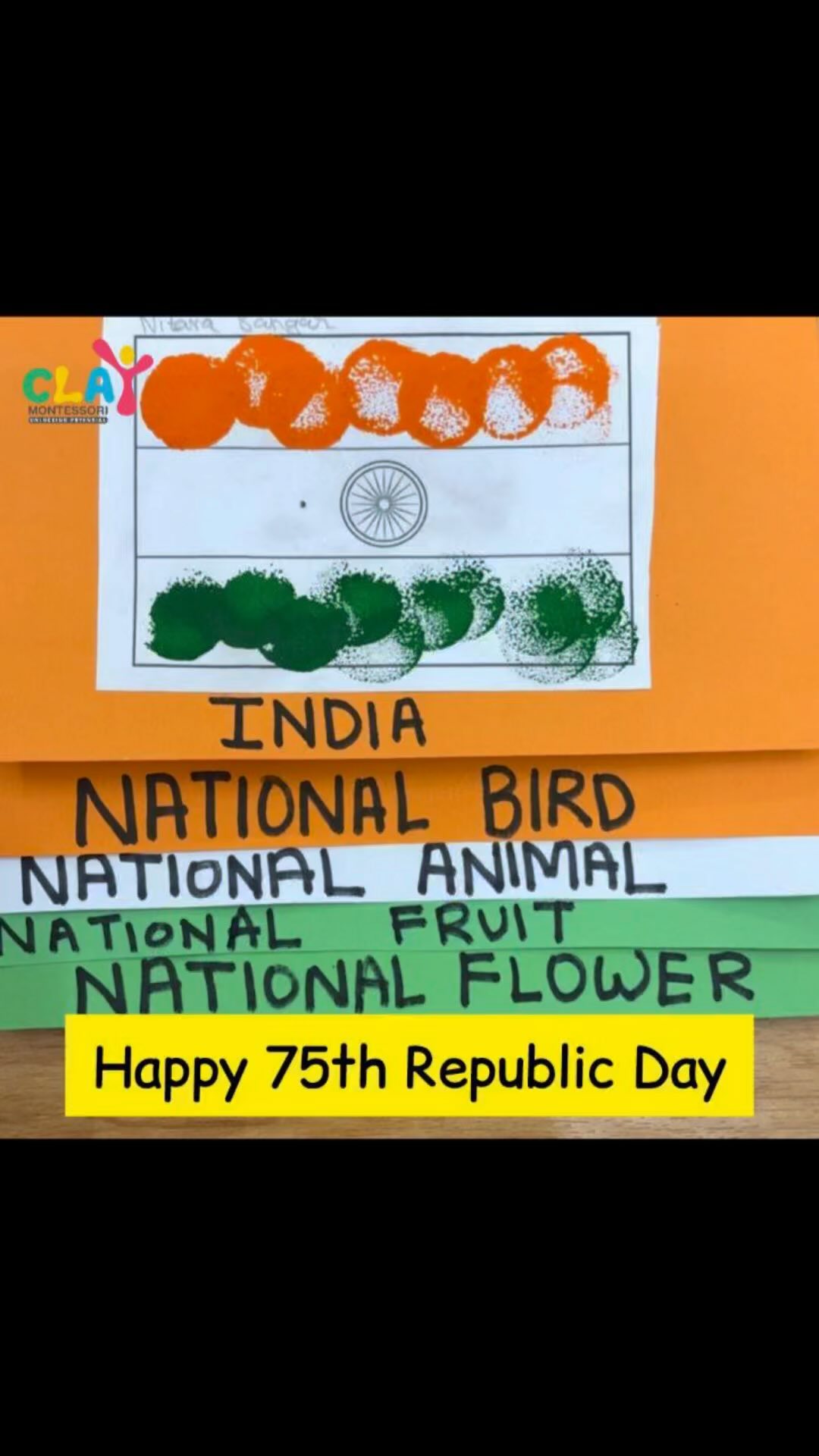 Clay Montess extends warm wishes for a joyous 75th Republic Day to all. Our toddlers participated in a creative activity, painting representations of the national flag, bird, animal, flower, and fruit. This engaging exercise enabled them to establish meaningful connections with these national symbols.  #claymontessori #75threpublicday #happyrepublicday #india #indian #indianrepublicday #nationalism #preschool #toddlers #mumbai #republicdaycelebration #matunga #dadar #wadala #sion #parel
