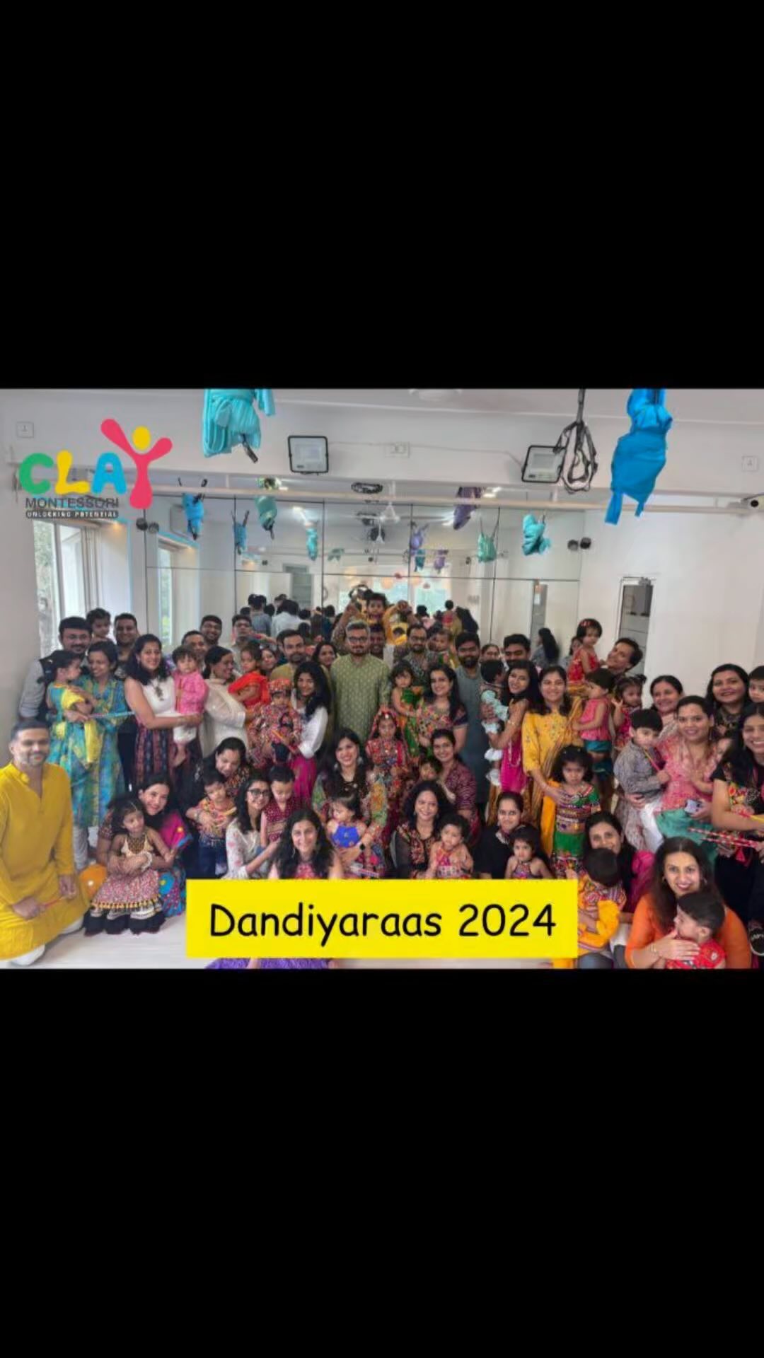 Happy Navratri to one and all ✨. #claymontessori #montessoripreschool #preschool #navratri #dandiya #dandiyaraas #navratri2024 #indianfestivals #gujaratigarba #matunga #mumbai #wadala #sion #parel #dadar. [dandiyaraas2024, Navratri 2024, toddlers playing dandiya]