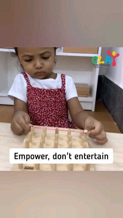 As a Montessori school, we hold the belief that the focus should not solely be on entertaining children. Our approach recognizes the significance of providing a prepared environment and being a prepared adult who engages children in daily life tasks. Children have a natural inclination to explore and learn about the world, making entertainment unnecessary. What they truly need from us is meaningful communication, laughter, connection, and unconditional love, all of which we aim to foster at our Montessori school.

#claymontessori#montessori #montessorienvironment #positiveparenting #gentleparenting #Matunga #mumbai #preschools #sion#dadar#Wadala #parel #mumbaimom #mumbaimomblogger #mumbaimominfluencer #toddler#toddlerlife #admissionopen #mumbaipreschool #earlychildhoodeducation #earlylearning #earlyyearseducation